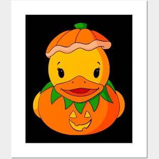 Pumpkin Costume Rubber Duck Posters and Art